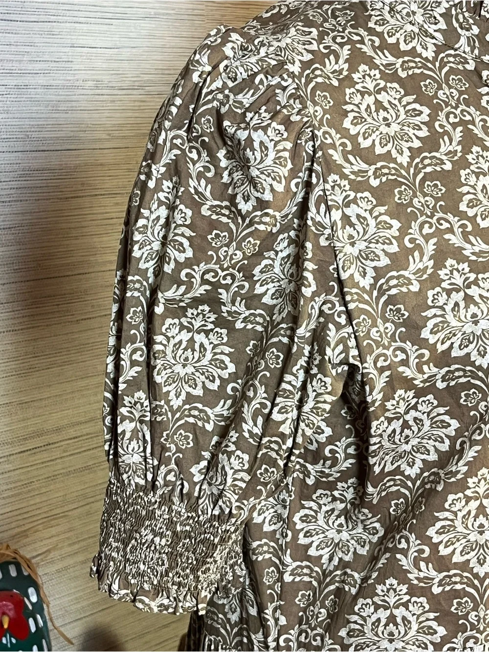 Hyacinth House Tuckernuck Moss Green Printed Bennett Maxi Dress Women’s Size S - Picture 3 of 8
